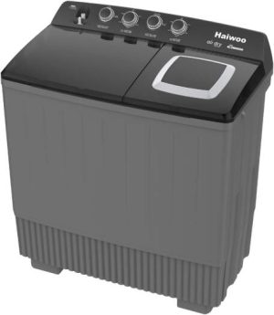 Haiwoo 20kg Twin Tub Semi Automatic Washing Machine, 12kg Spin, Mechanical Wash Timer, Intuitive Control, Durable Aluminum Spin Motor, 220-240v Voltage, 50 Hz, Gray | HWM2050X