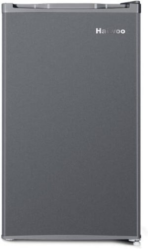 Haiwoo HRT 120S Refrigerator, Single Door, Defrost, 120 Liters Capacity, Temperature Control, Inside Light, Inside Condenser, Glass Shelves, Silver | HRT 120S