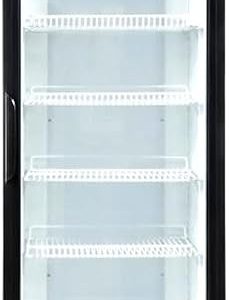 Haiwoo Showcase Chiller Single Glass Door 500L, Cooling GrossCapacity 400L, Net Capacity 380L Model Hwch-500ECH - 1 Years Full & 5 Years Compressor Warranty 62x60x195Cm Body Color Black, Inside White