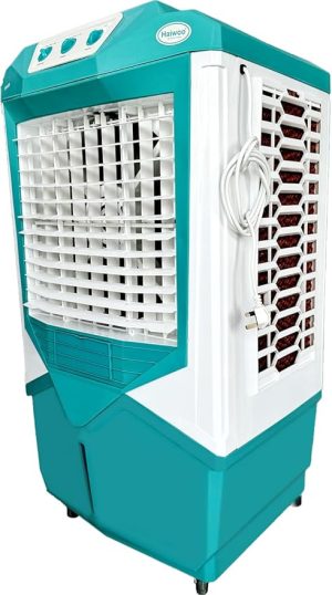 Haiwoo CA 6500 Two Color 90 Litre Room Air Cooler, 1400 RPM Fan, 4 Ice Boxes, 6500 m3/hr Airflow, Turquoise Green