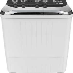 Haiwoo HWM-1050X 10kg Semi-Automatic Top Load Twin Tub Washing Machine with Quick Wash & Auto Balance Control, Silent Operation, Powerful Pulsator, Rust-Proof Body Spin Easily With One Twist HWM-1050X