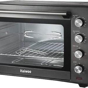 Haiwoo 120Lters Electric Oven Dual Thermostat Top & Bottom Heat With Independent Control, Rotisserie-Grill, Convection-Oven, Thermostat, Timer, Full Gray Body Colour HWEO-120RML