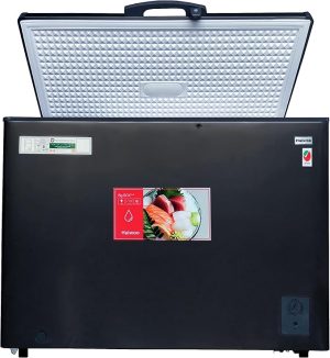 Haiwoo 250 Litre Chest Freezer, Single Door, Super Freezer Elite Series with Inner Glass, Storage Basket, HDF250WBG, Gray